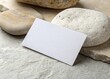 © MarufIslam - Business Card Mockup on stone background, isolated on stone