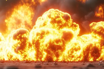 Poster - A vibrant explosion of fiery colors creating a chaotic and dynamic background, perfect for dramatic visuals.