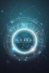 Wall Mural - abstract futuristic background with light effects