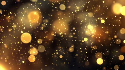 Poster - bright gold bokeh lights create a magical ambiance perfect for celebrations and festive gatherings, 