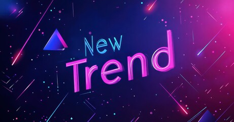 Poster - colorful neon-themed abstract digital artwork with text 