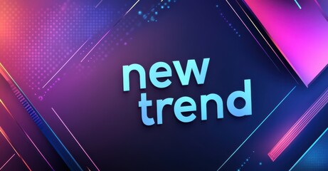 Poster - Modern abstract background design with glowing text effect on dark colors
