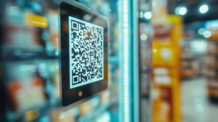 Enhanced retail experience with scannable QR code for seamless shopping process