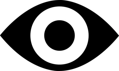 Wall Mural - eye icon in flat. eyesight symbol isolated on transparent background