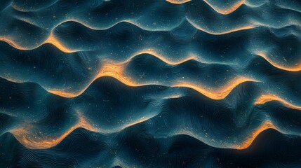 Wall Mural - a close up of a blue and orange pattern on a black background