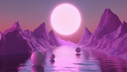 Wall Mural - sunrise in the mountains