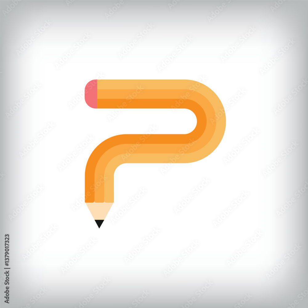 The letter P looks like it was drawn with a pencil, which increases the ...