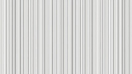 Poster - White corrugated metal texture creating a seamless pattern of vertical lines, ideal for backgrounds and design projects related to construction, industry, or modern aesthetics