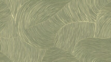 Fototapete - Sage green lines undulating and intertwining, generating dynamic abstract pattern with fluid movement, suitable for contemporary design applications emphasizing organic visual harmony