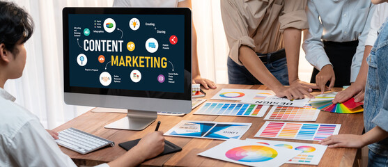 Poster - Content marketing for brisk online business and e-commerce marketing strategy
