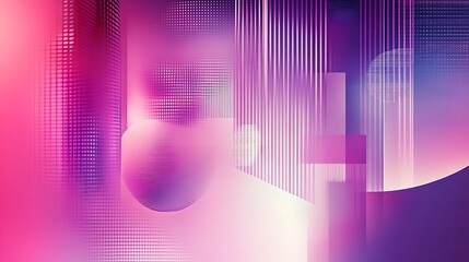 Wall Mural - Abstract pink and purple geometric background with a modern digital feel.