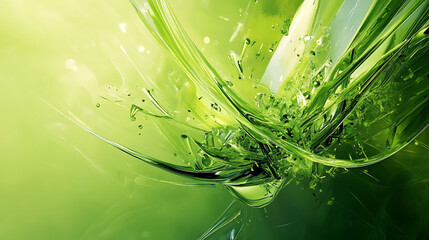 Poster - Green abstract wallpaper