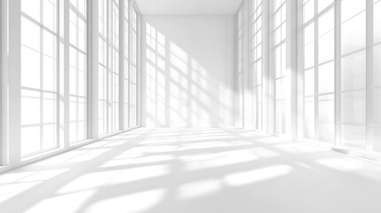 Fototapete - 3d white interior background