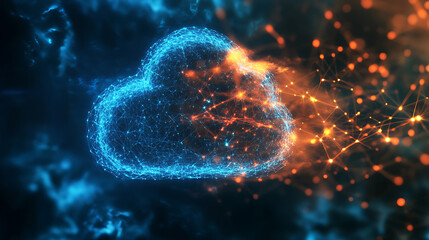 Fototapete - Cloud network concept