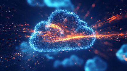 Aufkleber - Cloud network concept