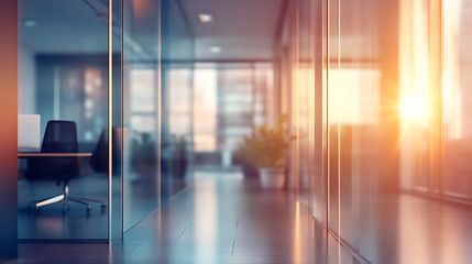 Poster - Abstract blurred office room