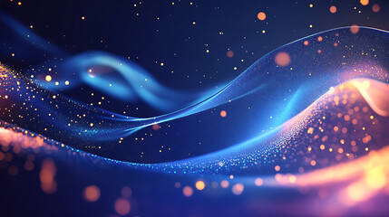 Aufkleber - Abstract futuristic background with glowing light effect illustration