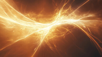 Poster - Abstract intertwined rays of light merging together in arrow shape giving direction and sense