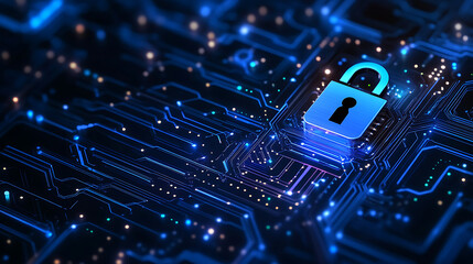 Aufkleber - Cyber security and information protection concept with empty place