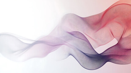 Poster - Abstract liquid shapes forming a futuristic banner on white background white minimalist modern simple trendy technology particles lines mesh, defocused texture header poster banner landing page