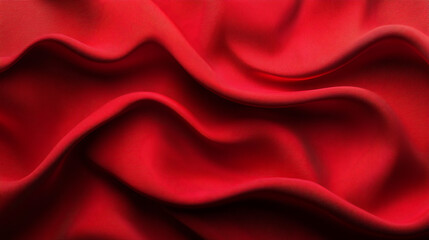 Aufkleber - Abstract red fabric with soft wave texture background