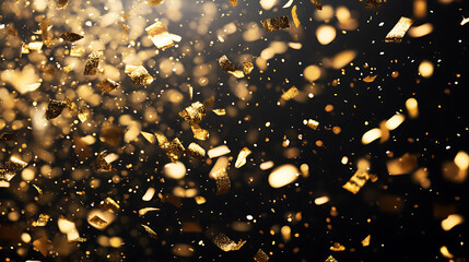 Poster - Develop posters or promotional materials for award ceremonies, film festivals, or recognition events using a golden confetti background to symbolize achievement and success