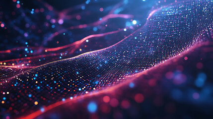 Fototapete - Digital abstract background, ideal for network abilities, technological processes, digital storages, science, education, etc