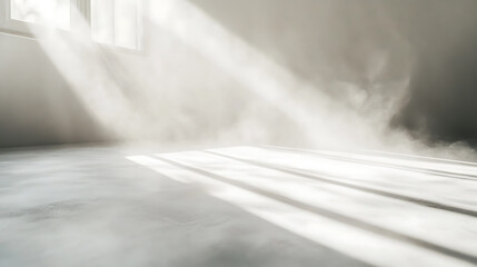 Aufkleber - Dust from the house on the white floor, concept of home cleaning, copy space