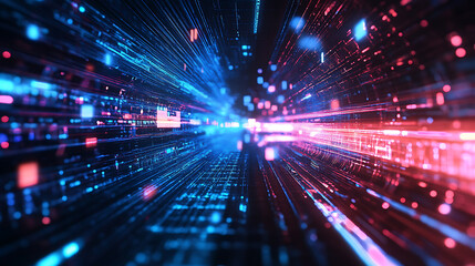 Poster - Dynamic abstract background representing digital technology concepts