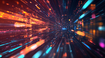 Poster - Dynamic abstract background representing digital technology concepts