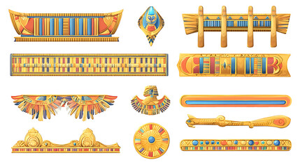 Leinwandbilder - Egyptian game borders