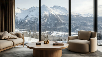 Poster - Scandinavian home interior design of modern dining room