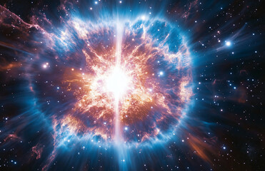 Poster - Explore the cosmic beauty of a nebula a stunning space cloud with bright stars and vibrant colors