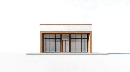 Aufkleber - Front view of wardrobe building with white background