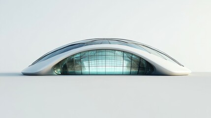 Poster - A sports dome with its futuristic design, isolated with ample copy space