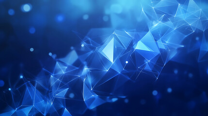 Aufkleber - Background for an information technology company or background with blue triangles