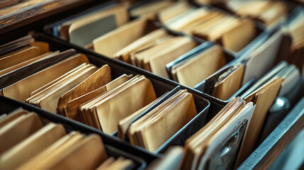 Fototapete - The concept of a document management system is based on the idea of a business having access to specific folders and documents, and using icons to identify those folders and documents, it is also