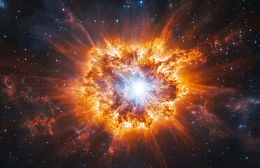 Poster - Explore the cosmic wonders: a stunning nebula galaxy explosion in deep space background image 4k wallpaper