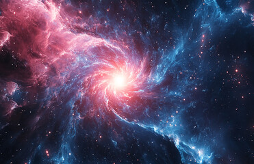 Poster - Explore the universe galaxy nebula cosmic space background wallpaper astronomy science pink blue light stars dust