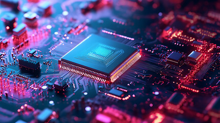 Aufkleber - Micro chip concept, illustration
