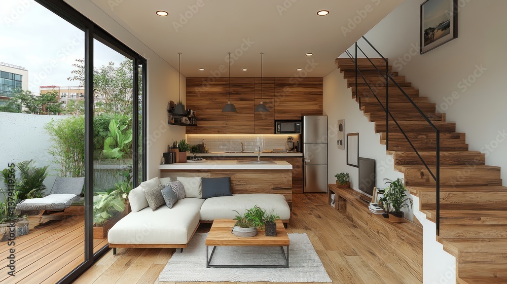 Modern tiny house interior design Stock Photo | Adobe Stock