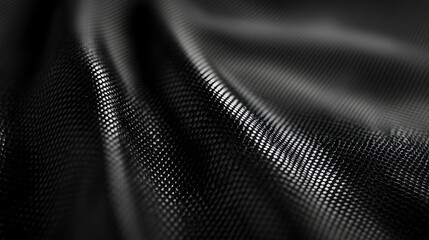Leinwandbilder - Black rubber-coated technical fabric texture with light reflections and shadows