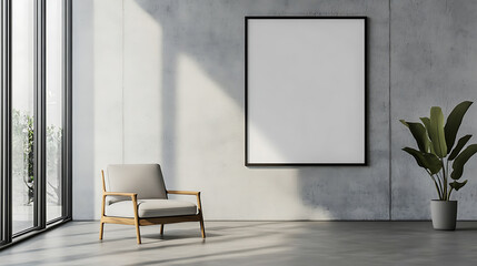 Poster - Blank poster on the wall in modern room