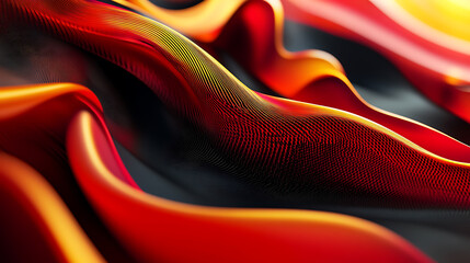 Fototapete - Modern digital abstract 3d background, copy space, based on