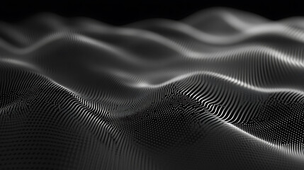 Wave of dots and weave lines, abstract background, network connection structure
