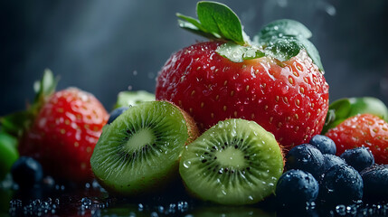 Poster - Natural food graphic