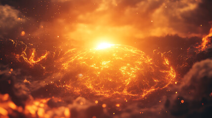 Aufkleber - Bright warm sun spikes effect