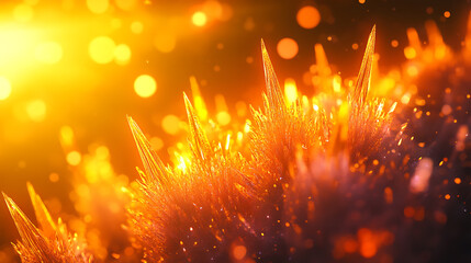 Poster - Bright warm sun spikes effect