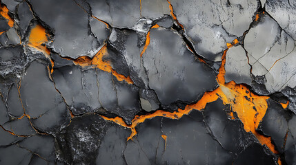Poster - Broken marbled wall