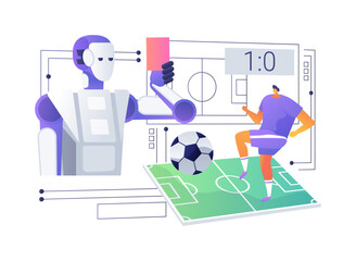 Poster - ai-streamlined referee assistance abstract concept vector illustration.